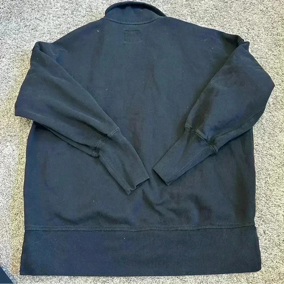 Abercrombie & Fitch 1/4 quarter zip black sweatshirt small soft line cozy crop - Picture 6 of 6